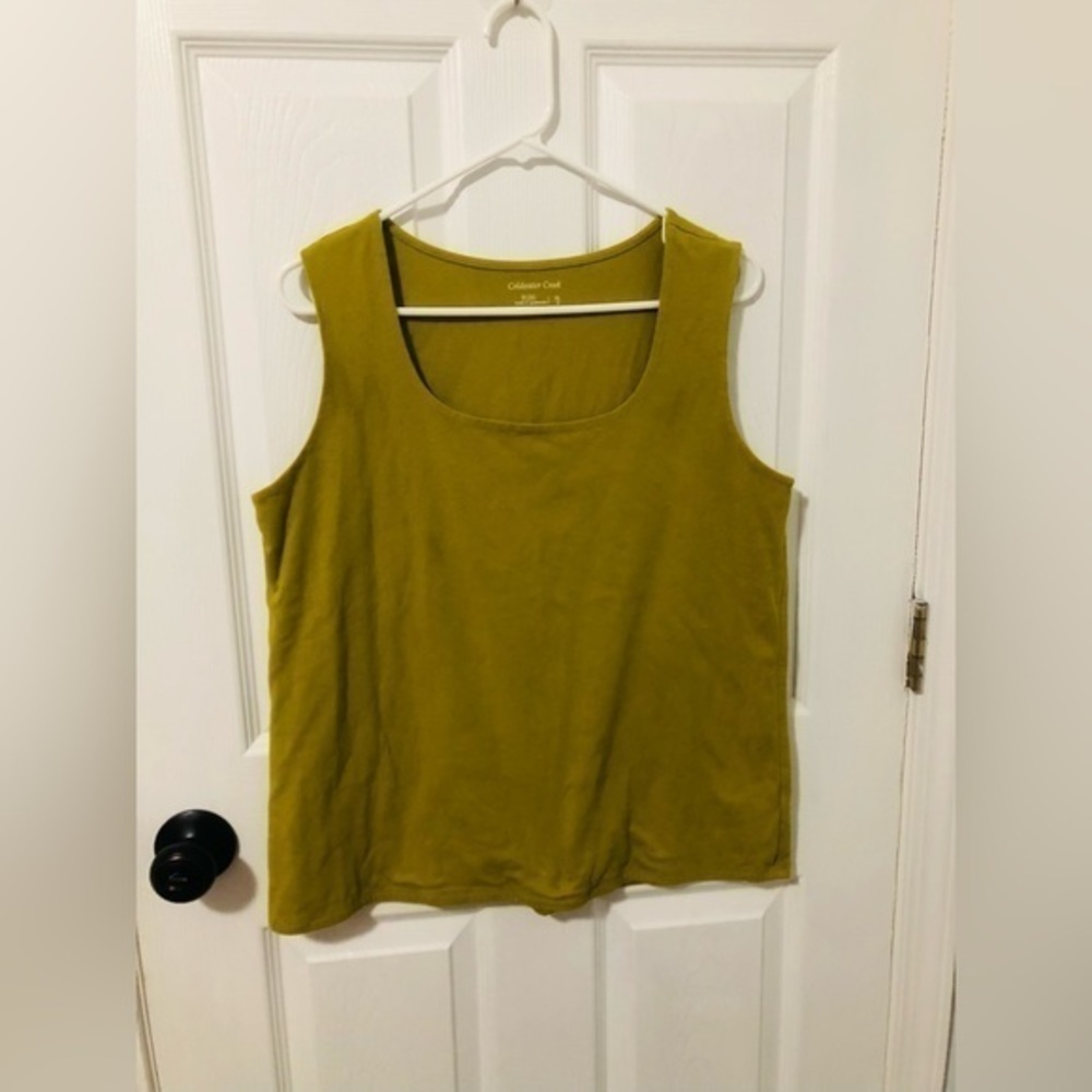 Coldwater Creek Size XL Yellow 95% Cotton 5% Spandex.
